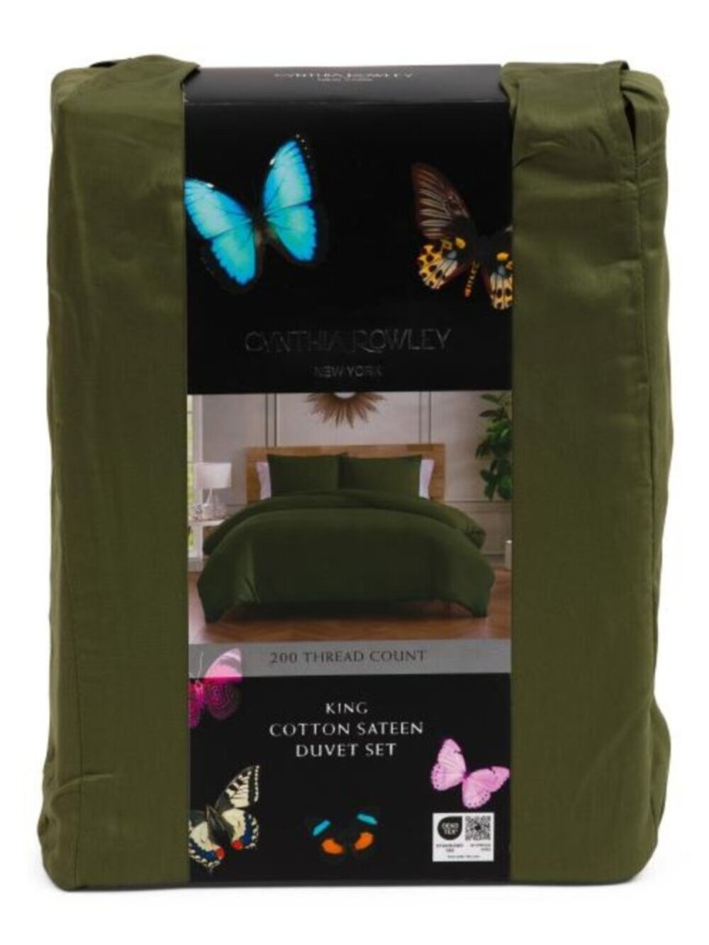 CYNTHIA ROWLEY 200tc Cotton Percale Duvet Set